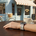 White festive watchband café image retry