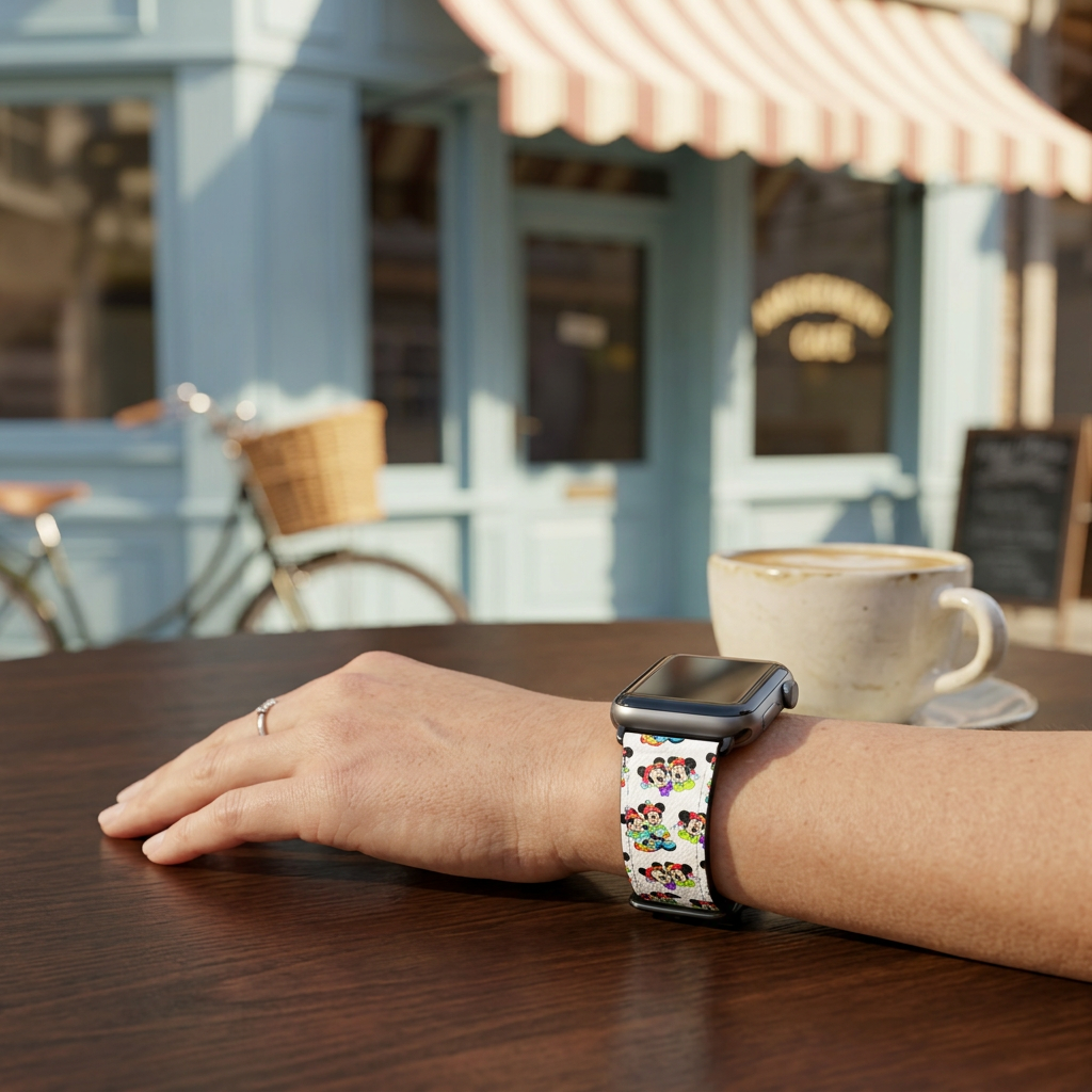 White festive watchband café image retry