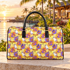 Yellow Figment travel bag resort hero shot